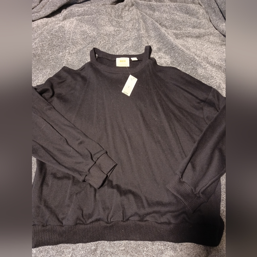 Anthro Cold Shoulder Sweatshirt B1